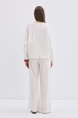 Modern Muse Linen Shirt Ecru