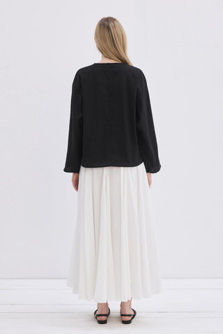 Modern Muse Linen Shirt Black