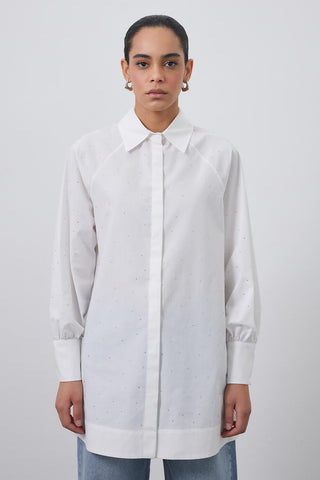 Alami Shirt with Stones Ecru