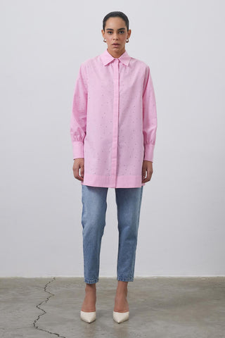 Alami Shirt with Stones Pink