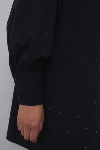 Alami Shirt with Stones Black