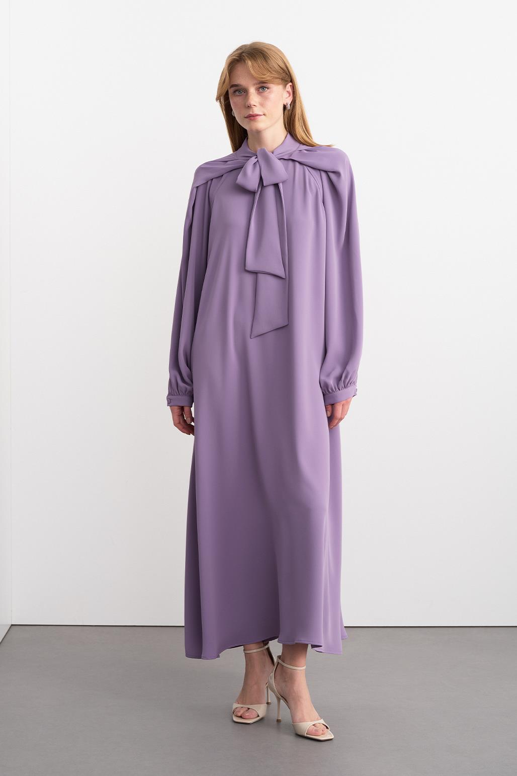 Alien Cupra Long Dress Lilac