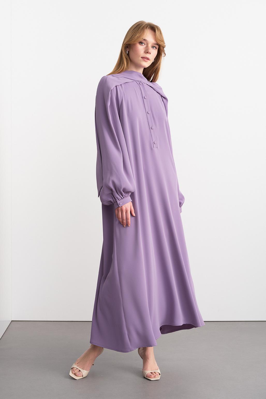 Alien Cupra Long Dress Lilac