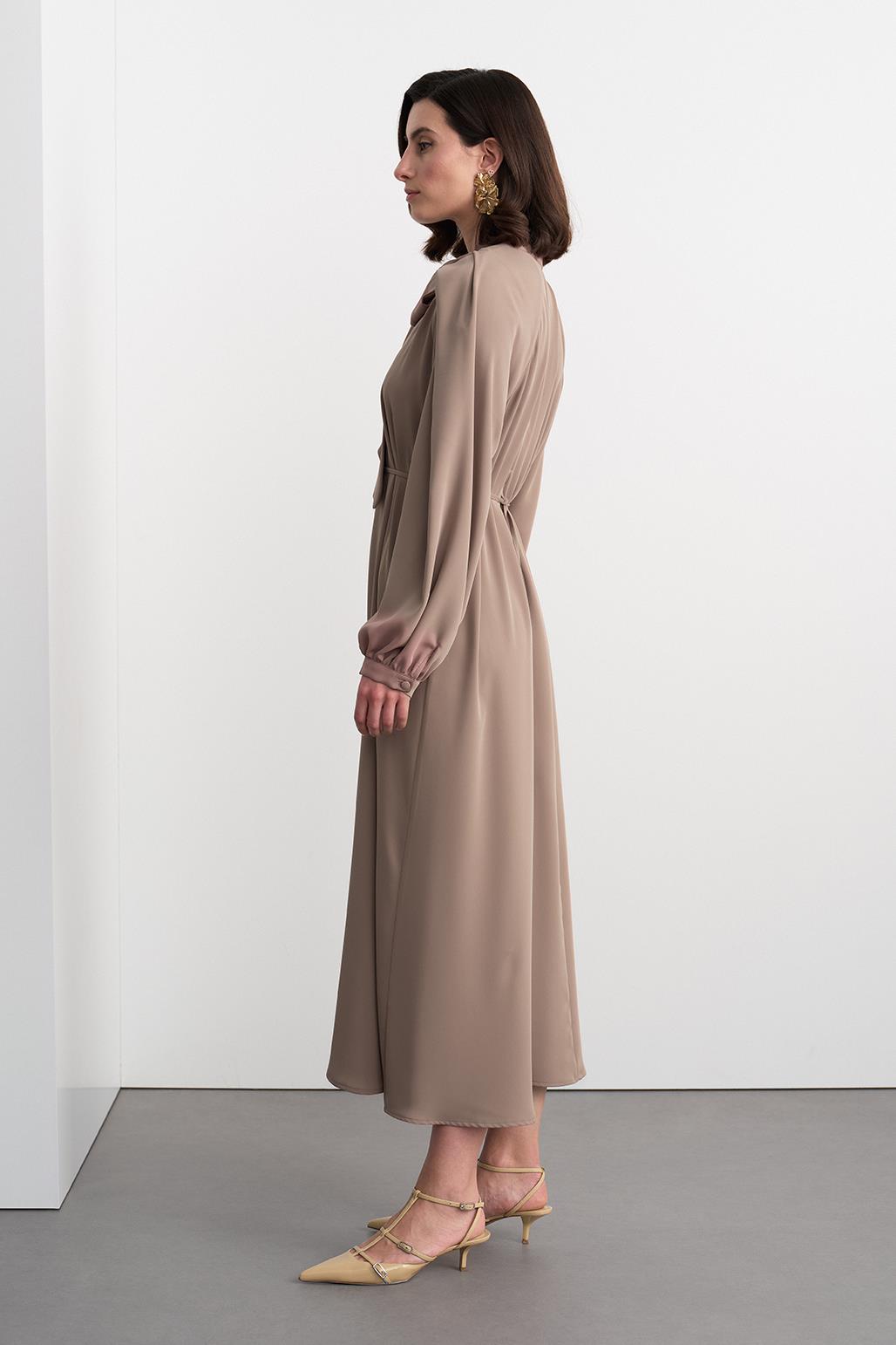 Alien Cupra Long Dress Beige