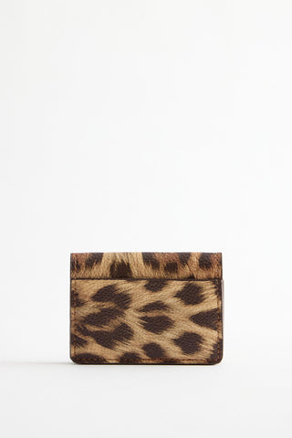 Animal Print Leather Wallet Leopard