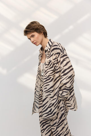 Animal Print Shirt Beige