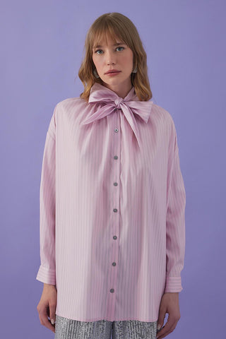 Anita Scarf Shirt Pink