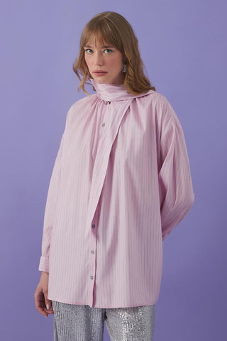 Anita Scarf Shirt Pink