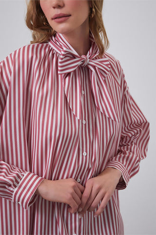 Anita Scarf Shirt Coral