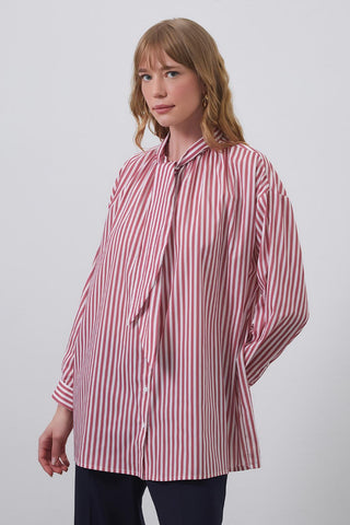 Anita Scarf Shirt Coral