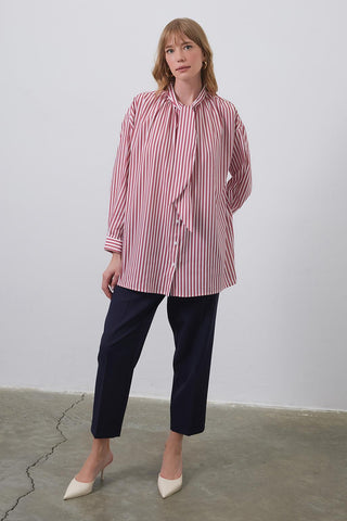 Anita Scarf Shirt Coral