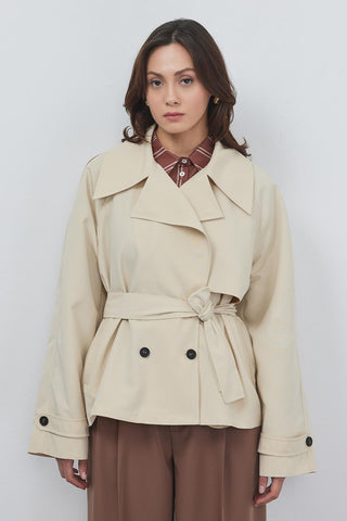 Midi Trench with Epaulet Stone