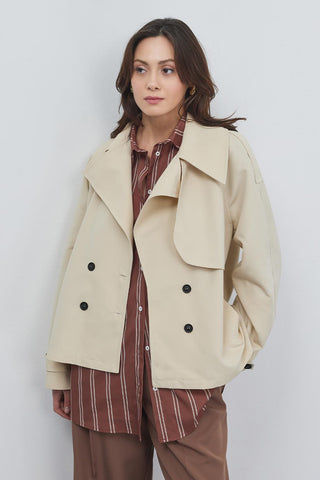 Midi Trench with Epaulet Stone