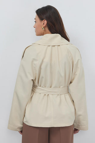 Midi Trench with Epaulet Stone