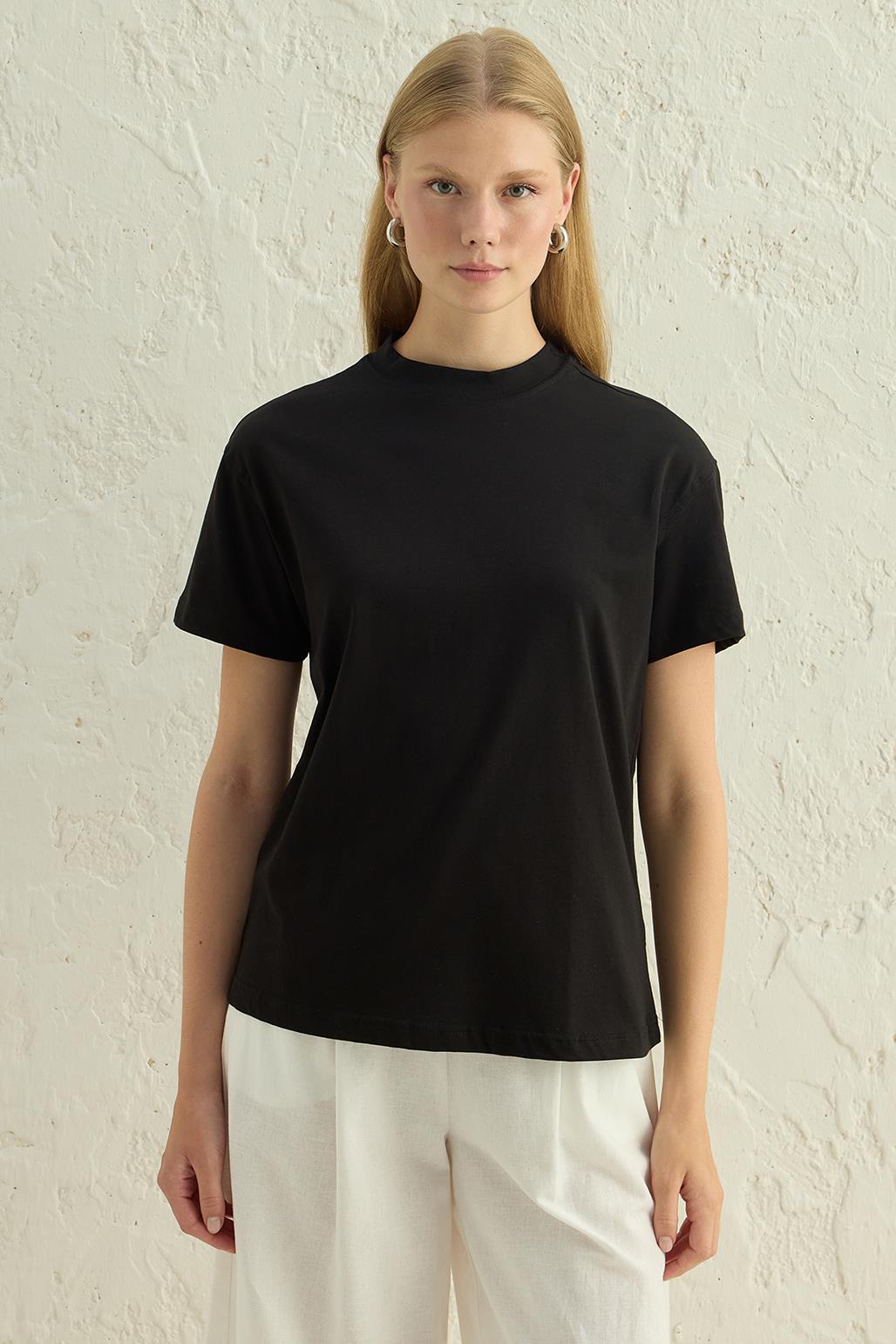 Basic Cotton T-Shirt Black