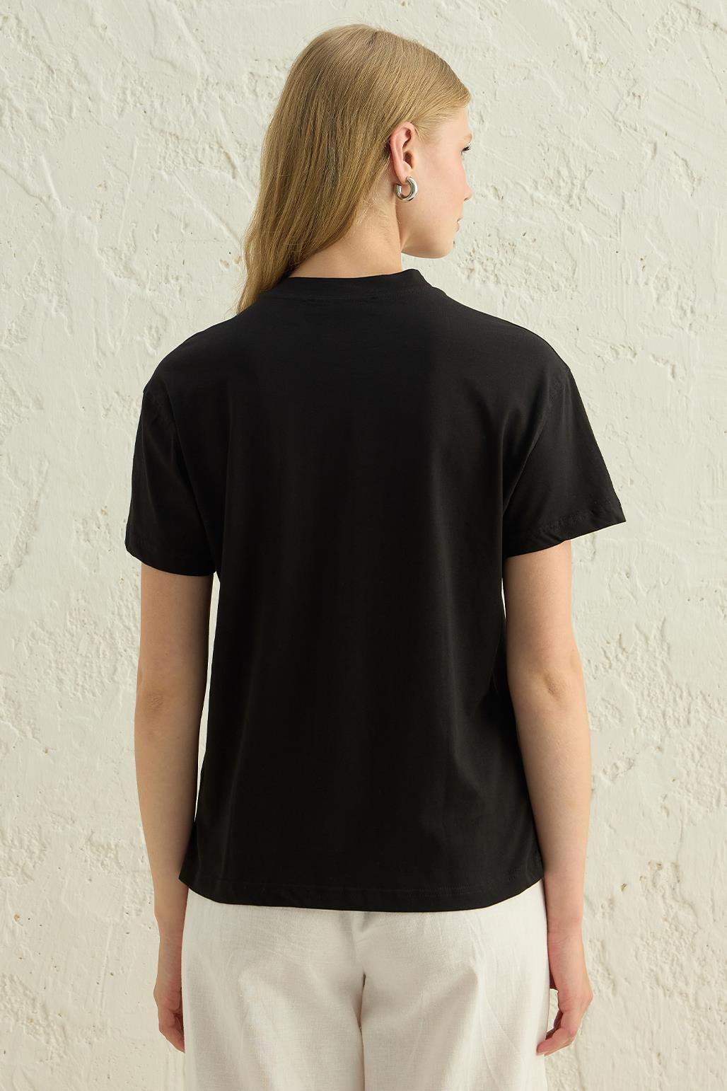 Basic Cotton T-Shirt Black