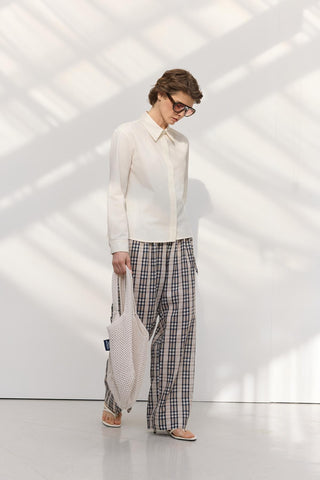 Basic Cropped Shirt Ecru