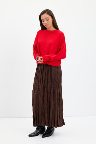 Basic Knit Sweater Red