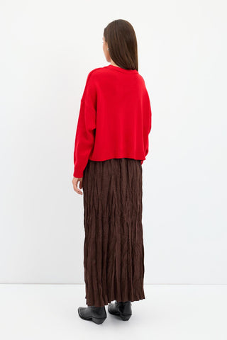 Basic Knit Sweater Red