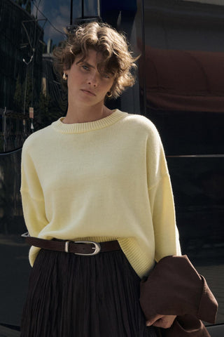 Basic Knit Sweater Yellow