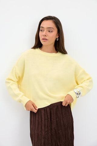 Basic Knit Sweater Yellow