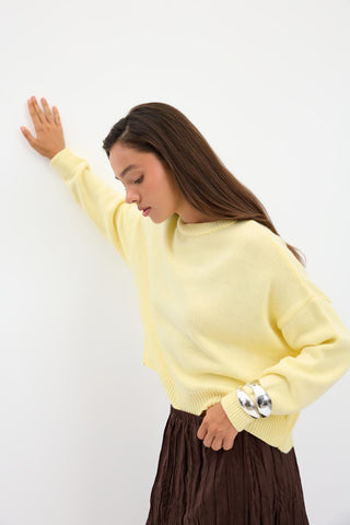 Basic Knit Sweater Yellow