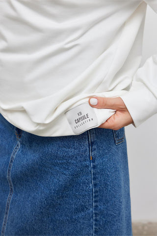 Basic Knitted Sweatshirt Ecru