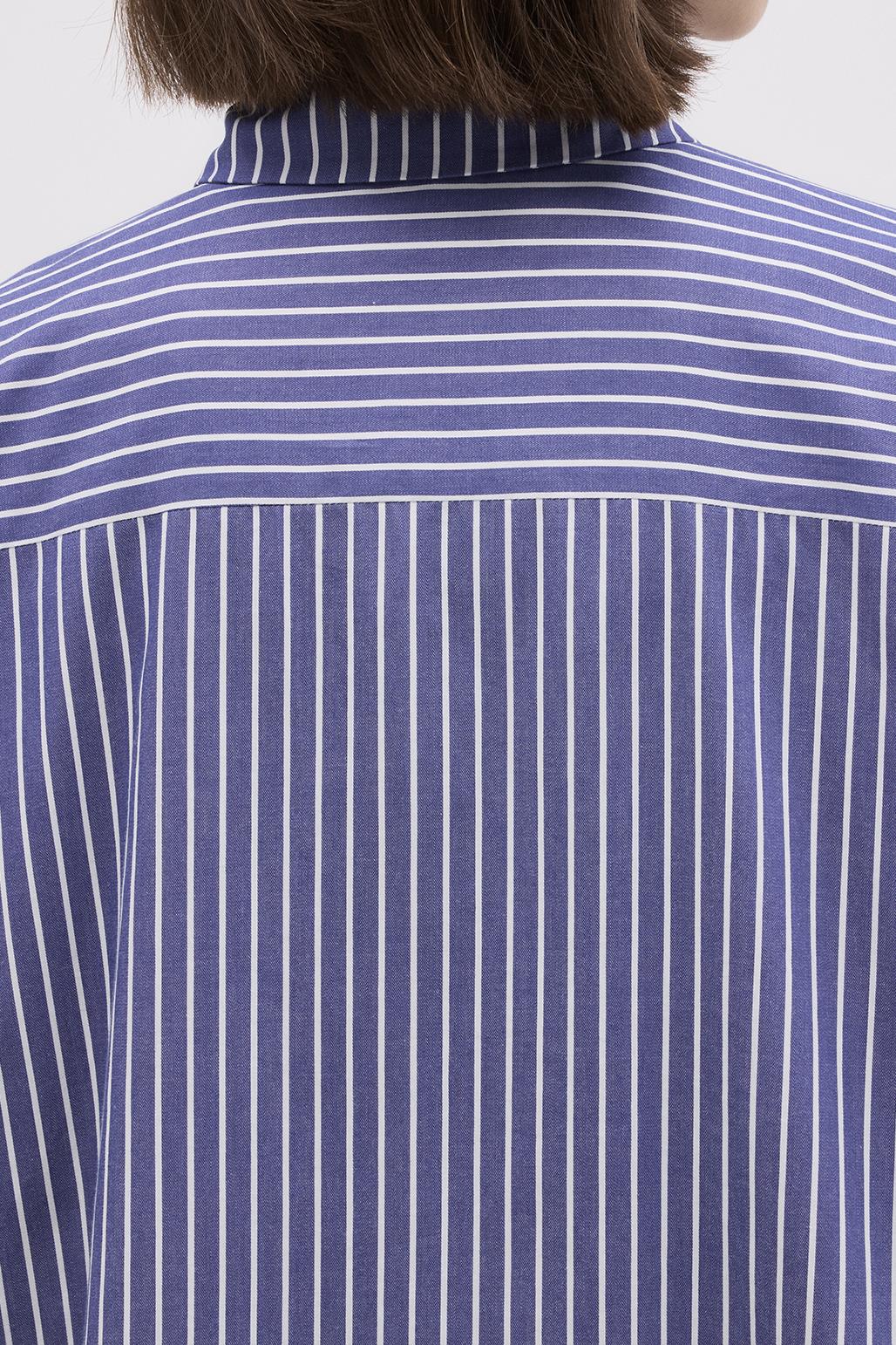 Basic Striped Shirt Dark Blue