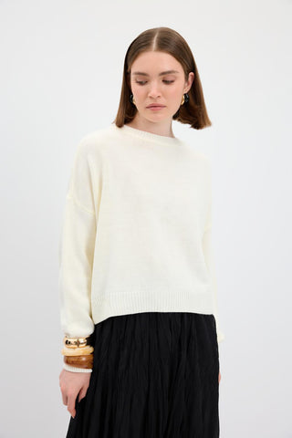 Basic Knit Sweater Ivory