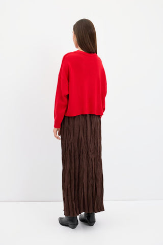 Basic Knit Sweater Red