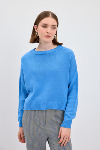 Basic Knit Sweater Blue