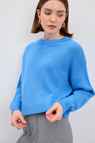 Basic Knit Sweater Blue