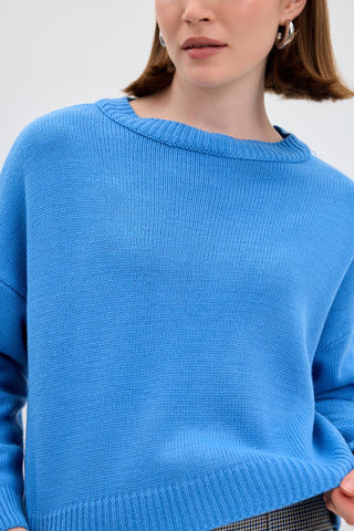 Basic Knit Sweater Blue