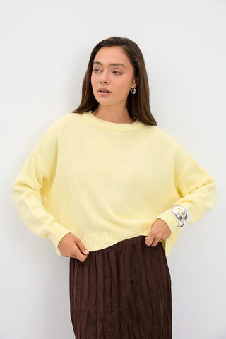 Basic Knit Sweater Yellow