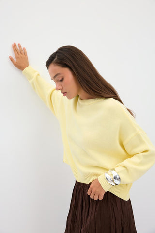 Basic Knit Sweater Yellow