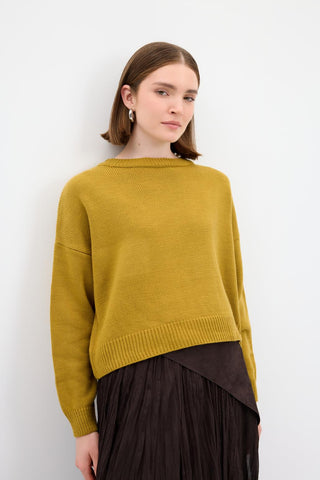 Basic Knit Sweater Olive Green
