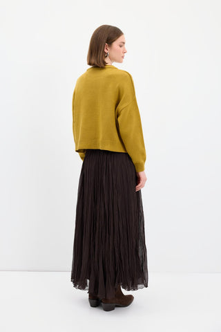 Basic Knit Sweater Olive Green