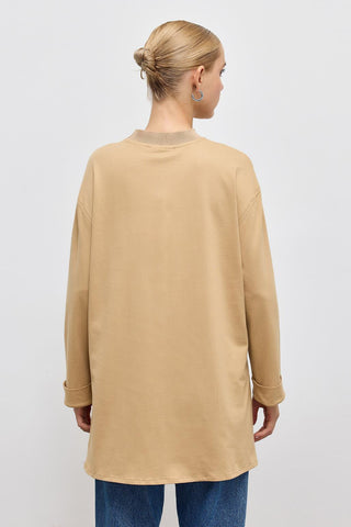Basic Tunic With Slits Camel