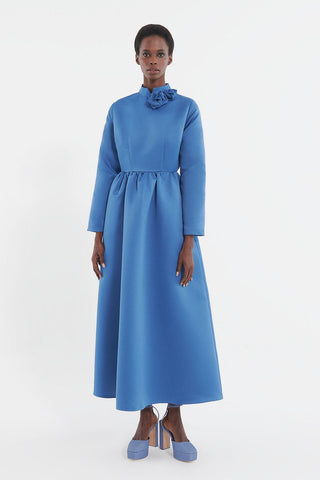 Drawstring Waist Dress Indigo