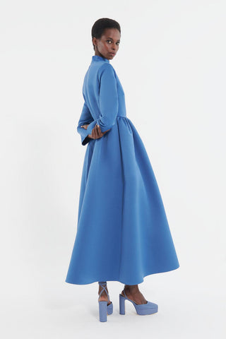 Drawstring Waist Dress Indigo