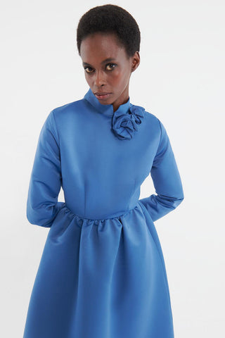 Drawstring Waist Dress Indigo