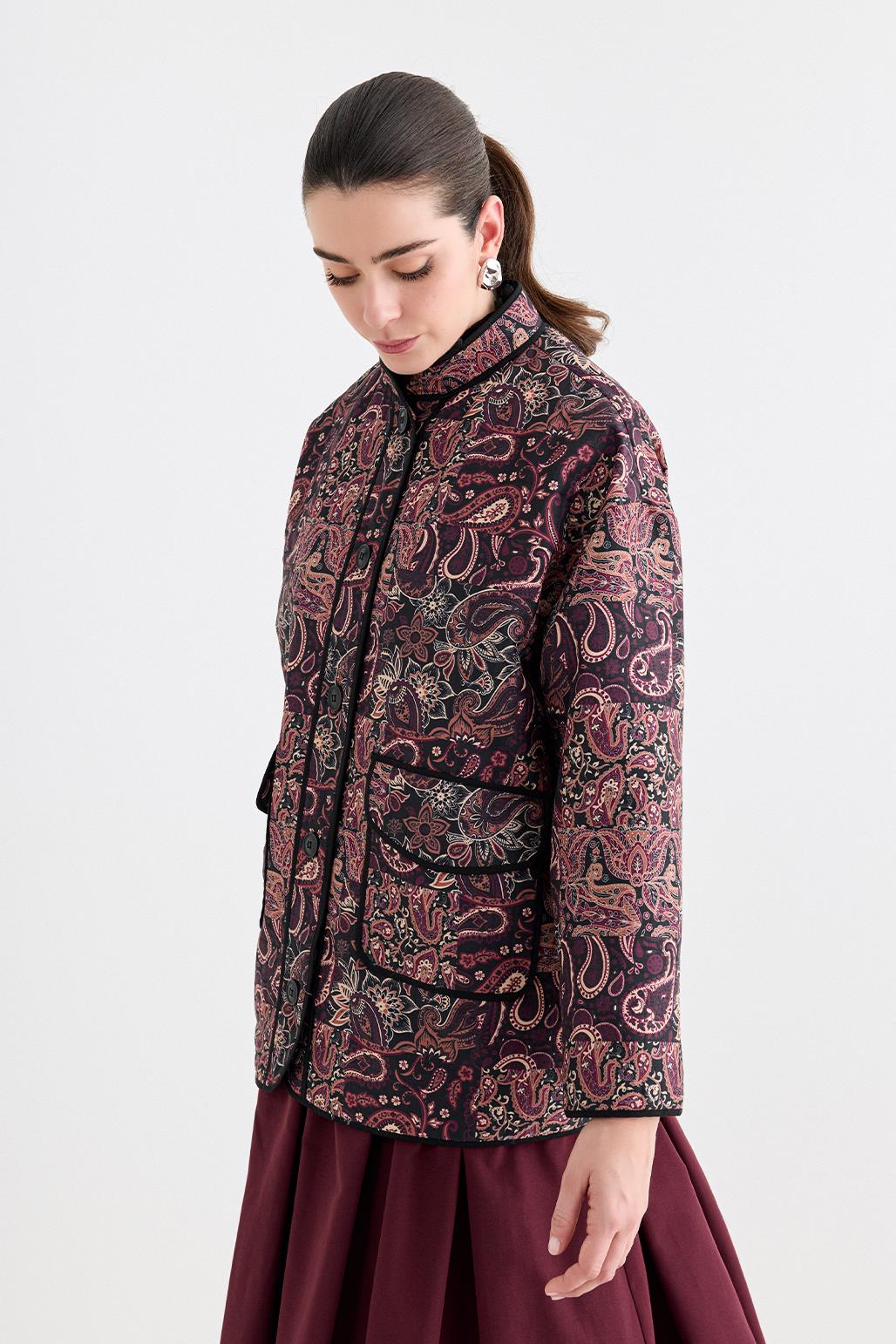 Bella Quilted Jacket Patterned