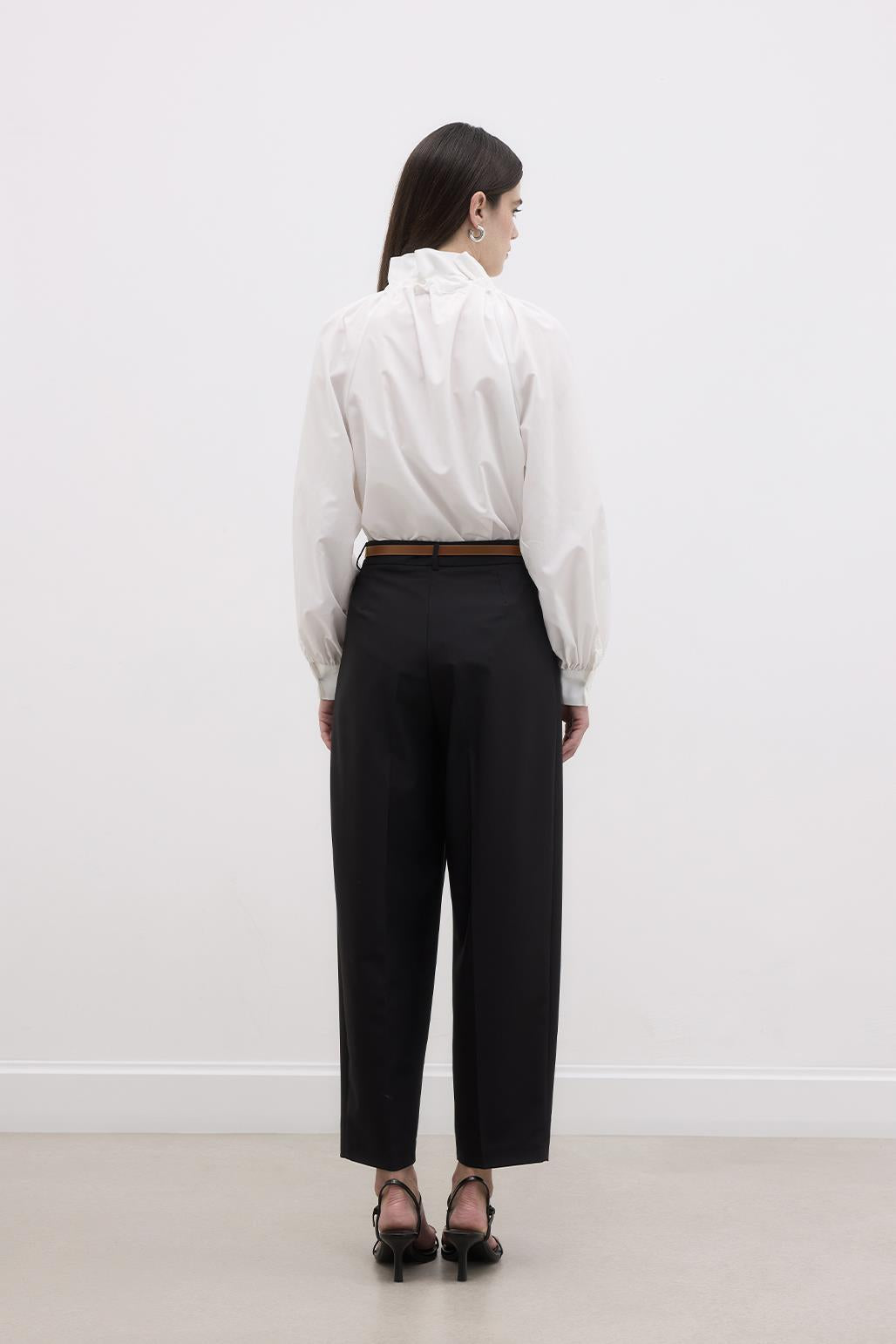 Belted Riding Trousers Black