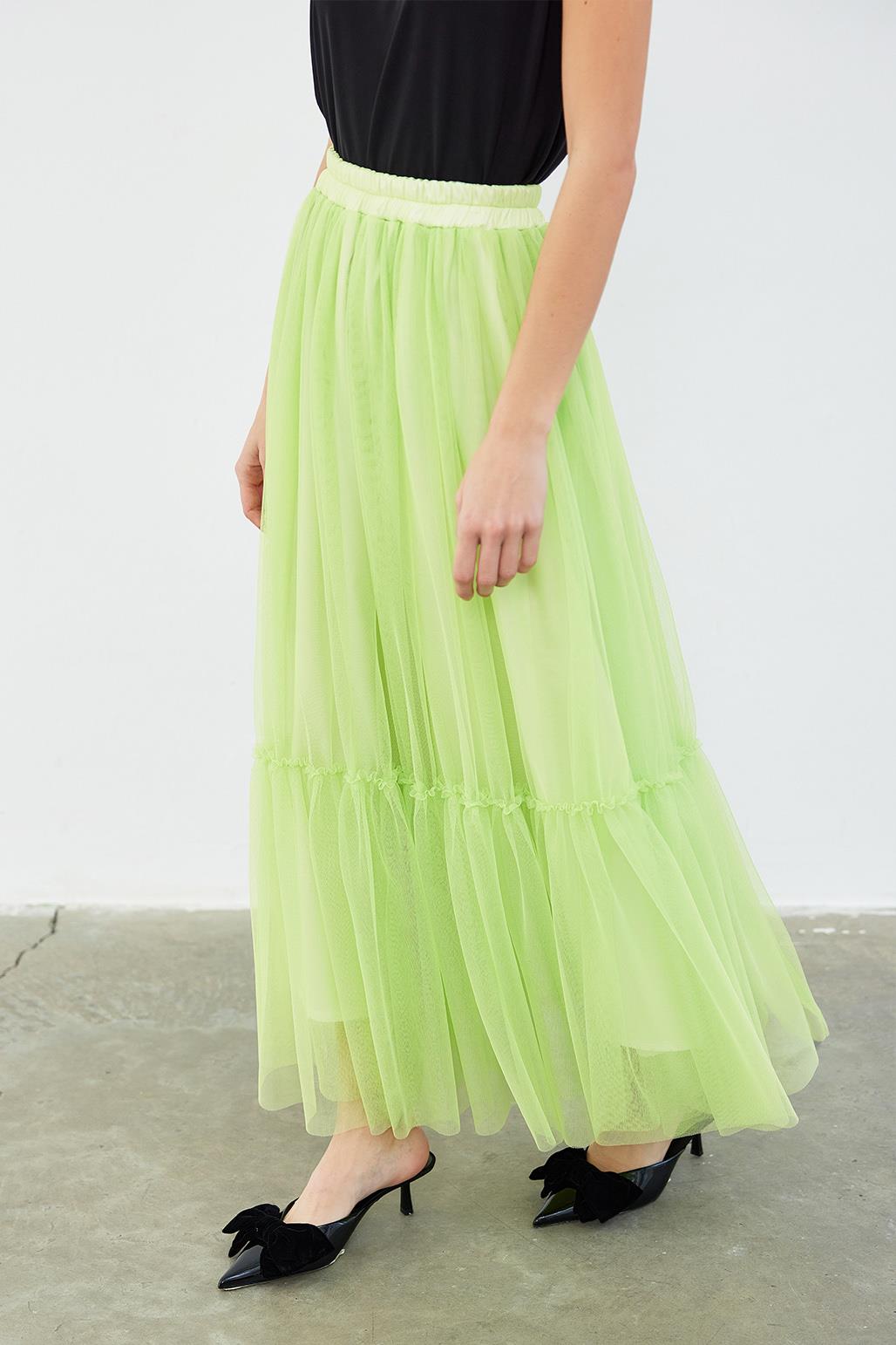 Benad Tulle Piece Skirt Apple Green