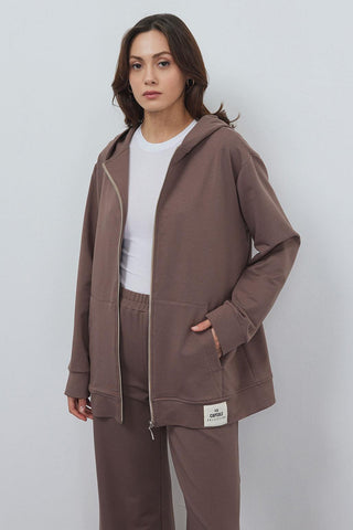 Bera Hooded Cardigan Cocoa