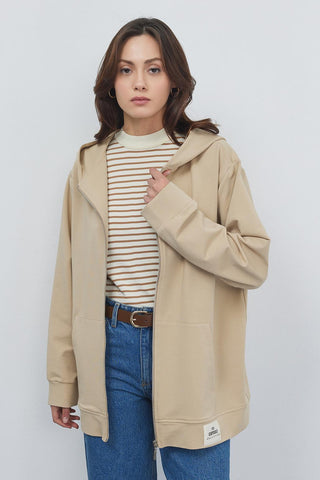 Bera Hooded Cardigan Beige