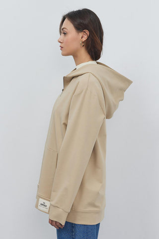 Bera Hooded Cardigan Beige