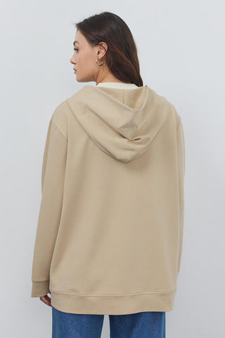 Bera Hooded Cardigan Beige