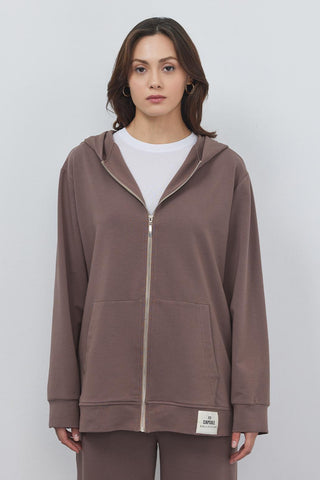 Bera Hooded Cardigan Cocoa