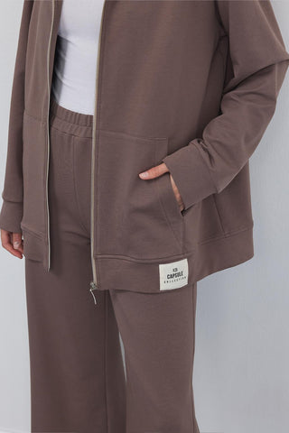 Bera Hooded Cardigan Cocoa